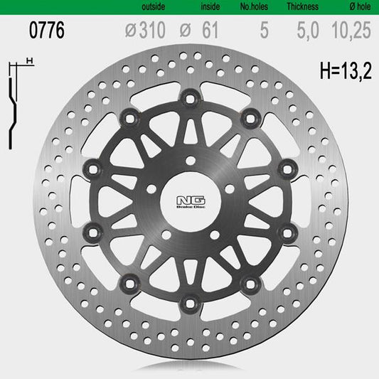 Bremsscheibe NG776 passend für Kawasaki