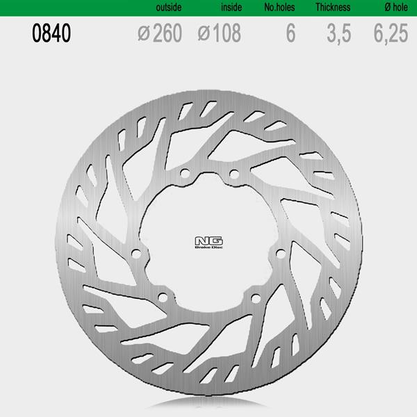Bremsscheibe NG840 passend für Derbi und Sherco