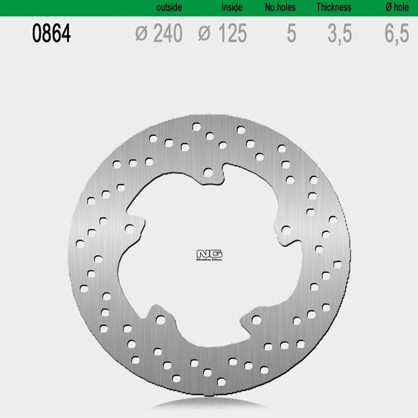 Bremsscheibe NG864 passend für Derbi