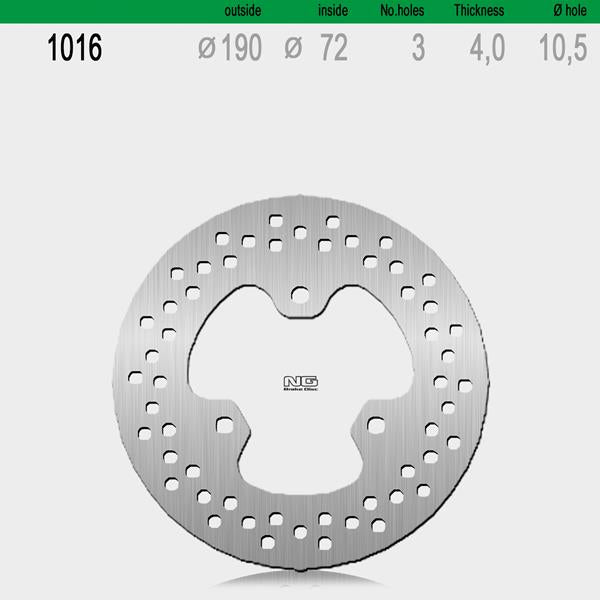 Bremsscheibe NG1016 passend für Honda