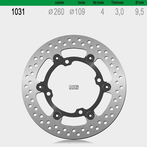 Bremsscheibe NG1031 passend für Kawasaki