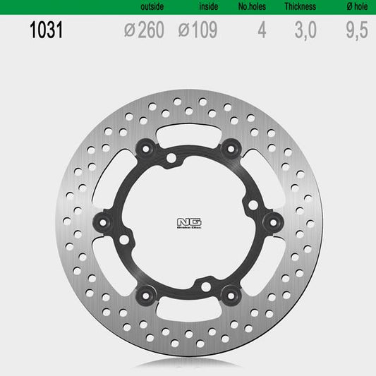 Bremsscheibe NG1031 passend für Kawasaki