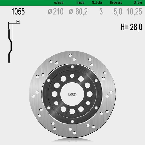 Bremsscheibe NG1055 passend für Suzuki