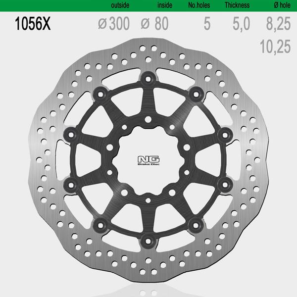 Bremsscheibe NG1056X passend für Kawasaki