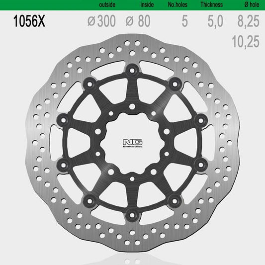 Bremsscheibe NG1056X passend für Kawasaki