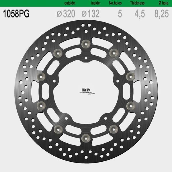 NG Bremsscheiben Set 1058PG Premium line passend für Yamaha