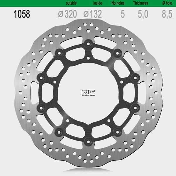 Bremsscheibe NG1058X passend für Yamaha