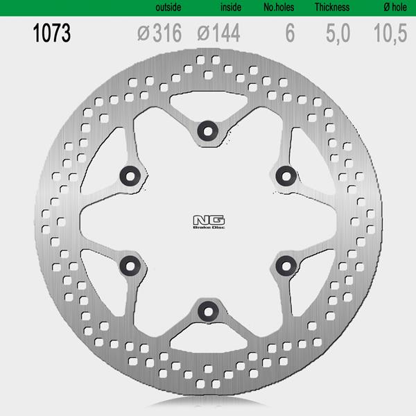 Bremsscheibe NG1073 passend für Honda, Kymco und Triumph