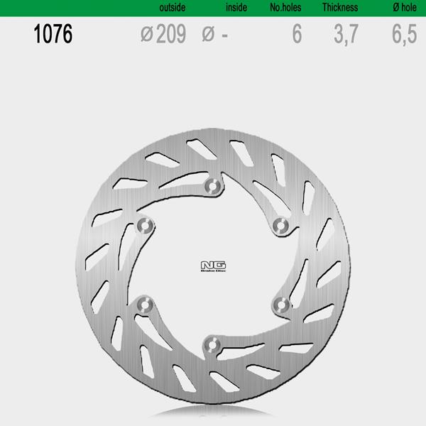 Bremsscheibe NG1076 passend für Beeline und CPI