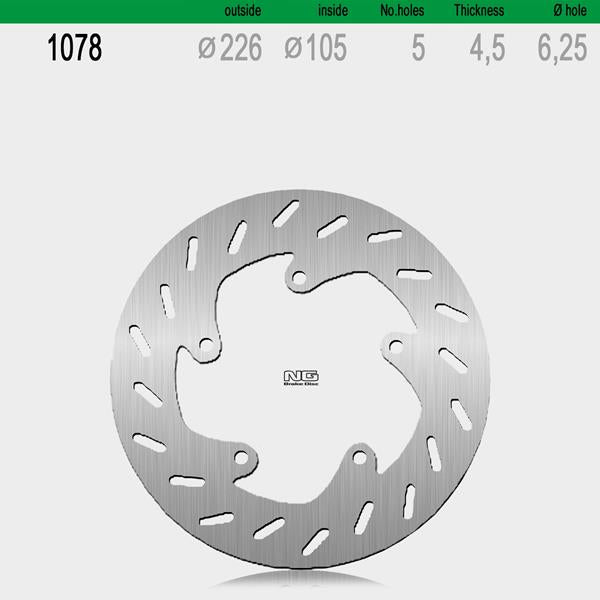 Bremsscheibe NG1078 passend für Beta und Peugeot
