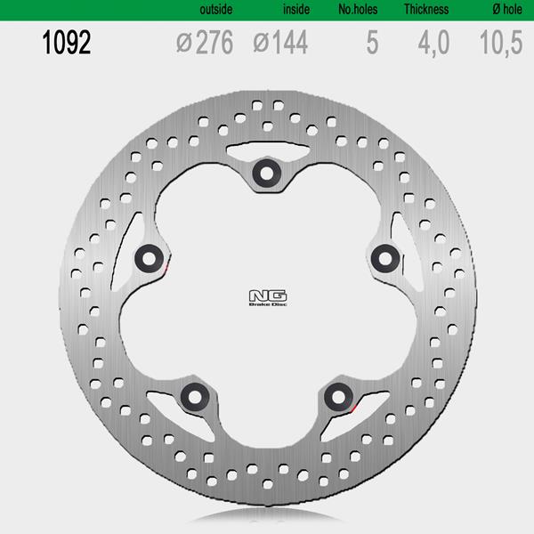Bremsscheibe NG1092 passend für Honda