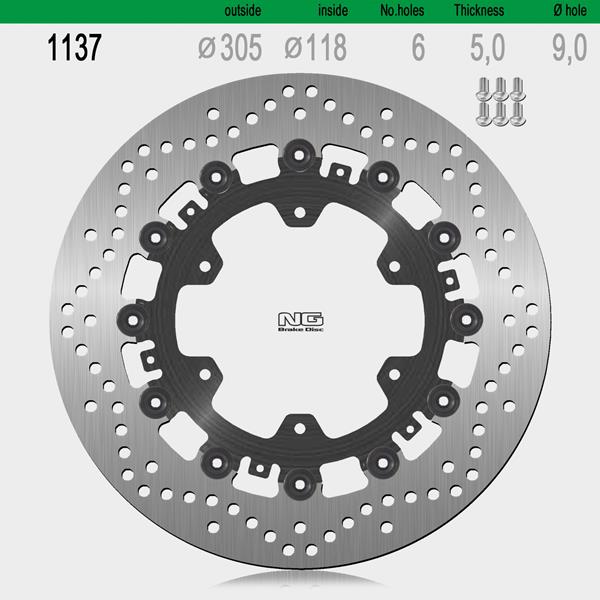 Bremsscheibe NG1137 passend für BMW
