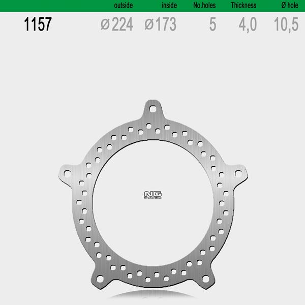 Bremsscheibe NG1157 passend für SYM