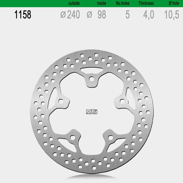 Bremsscheibe NG1158 passend für SYM