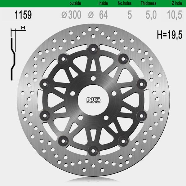 Bremsscheibe NG1159 passend für Suzuki