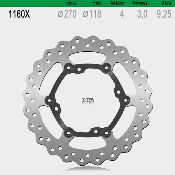 Bremsscheibe NG1160X passend für Suzuki