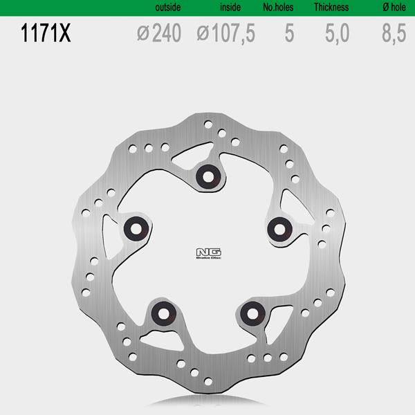 Bremsscheibe NG1171X passend für Husqvarna und KTM
