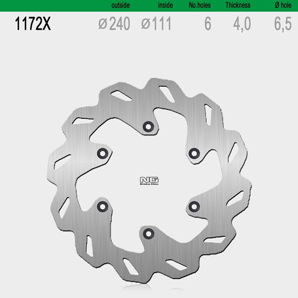 Bremsscheibe NG1172X passend für KTM