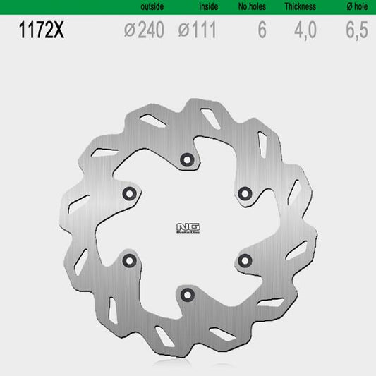 Bremsscheibe NG1172X passend für KTM