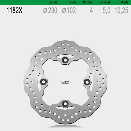 Bremsscheibe NG1182X passend für Kawasaki