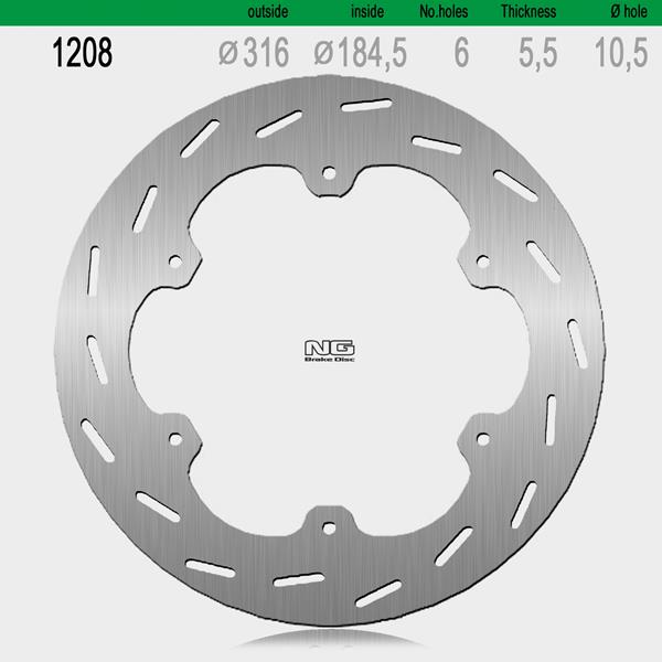 Bremsscheibe NG1208 passend für Honda