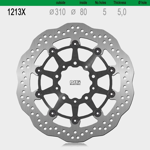 Bremsscheibe NG1213X passend für Kawasaki
