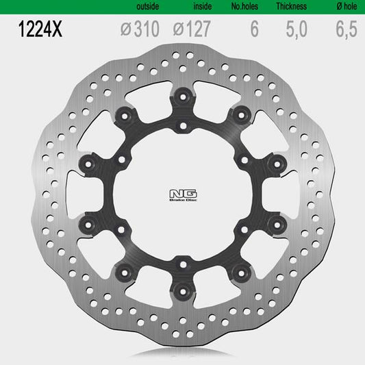 Bremsscheibe NG1224X passend für Husqvarna, KTM und Triumph