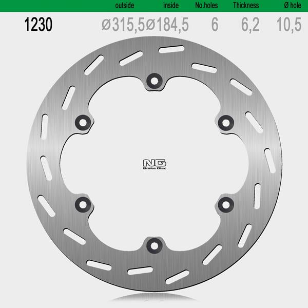 Bremsscheibe NG1230 passend für Honda