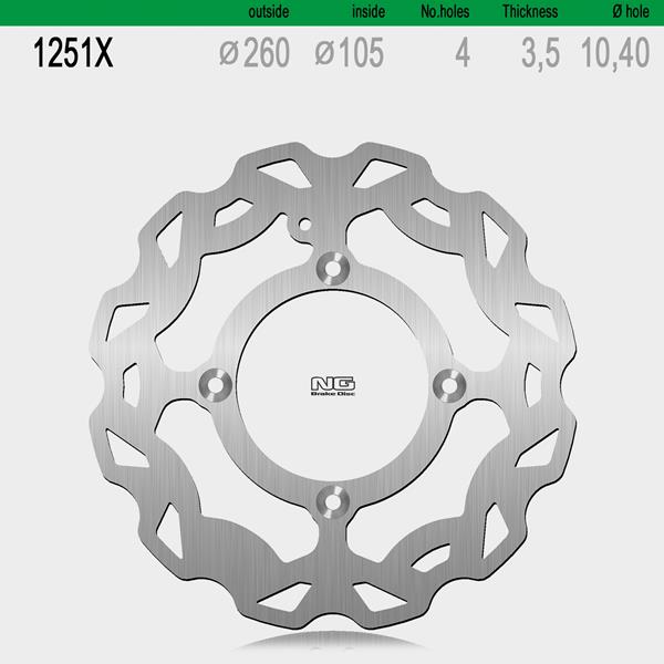 Bremsscheibe NG1251X passend für Beta