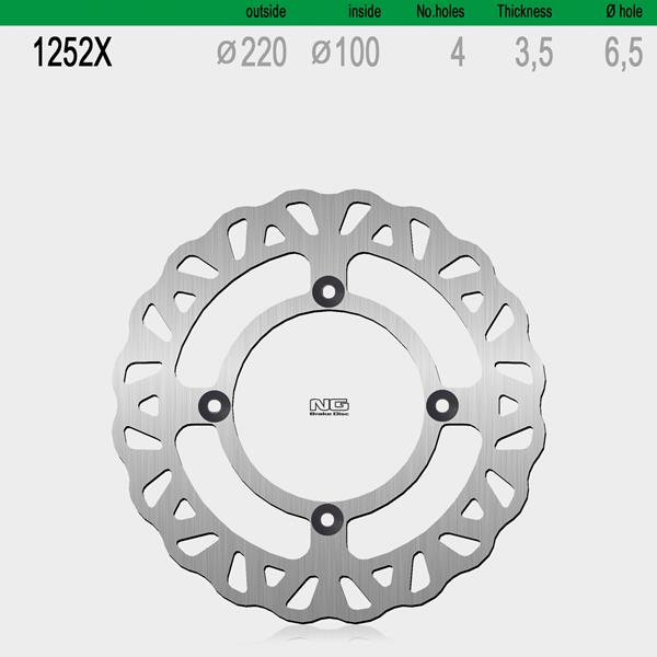 Bremsscheibe NG1252X passend für Beta