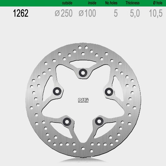 Bremsscheibe NG1262 passend für Kawasaki