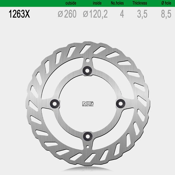 Bremsscheibe 1263X passend für Beta
