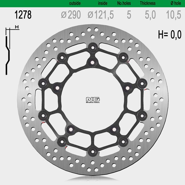 Bremsscheibe NG1278 passend für Suzuki