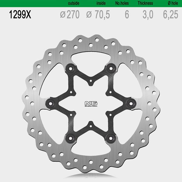 Bremsscheibe NG1299X passend für TM