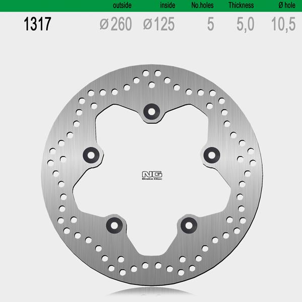 Bremsscheibe NG1317 passend für Kymco