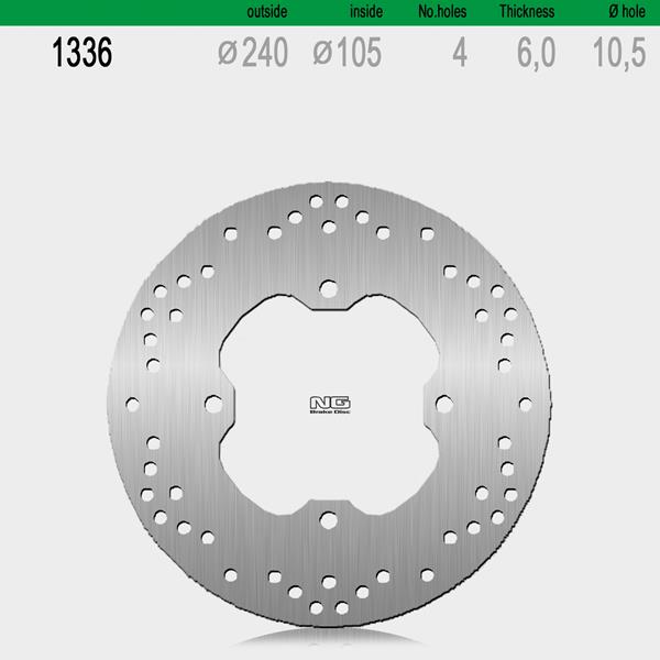 Bremsscheibe NG1336 passend für Honda