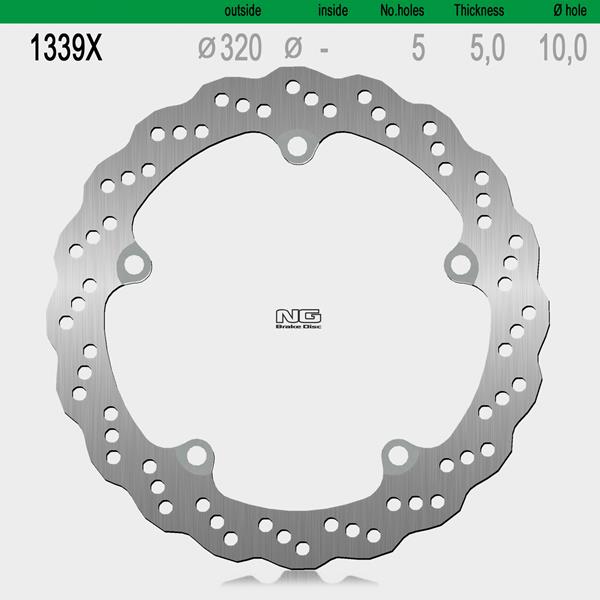Bremsscheibe NG1339X passend für Honda