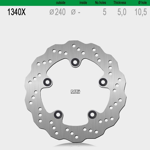 Bremsscheibe NG1340X passend für Honda