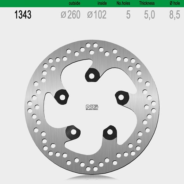 Bremsscheibe NG1343 passend für Aprilia
