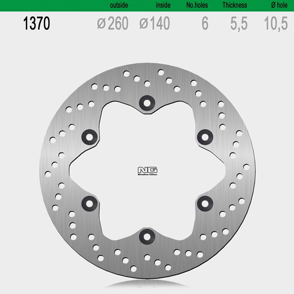 Bremsscheibe NG1370 passend für Suzuki