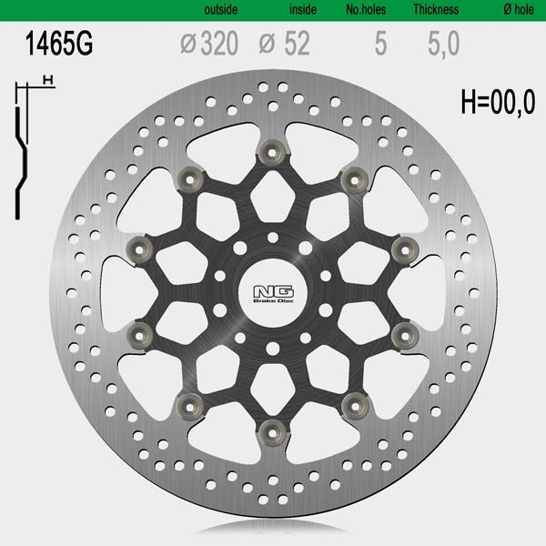 Bremsscheibe NG1465G passend für Husqvarna und KTM