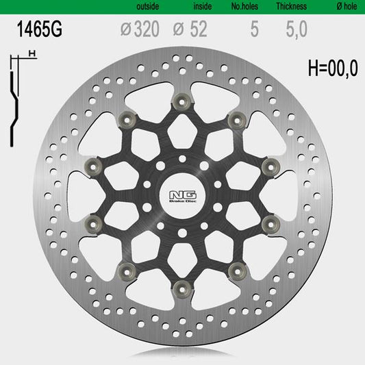 Bremsscheibe NG1465G passend für Husqvarna und KTM