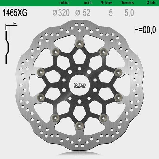 Bremsscheibe NG1465XG passend für Husqvarna und KTM