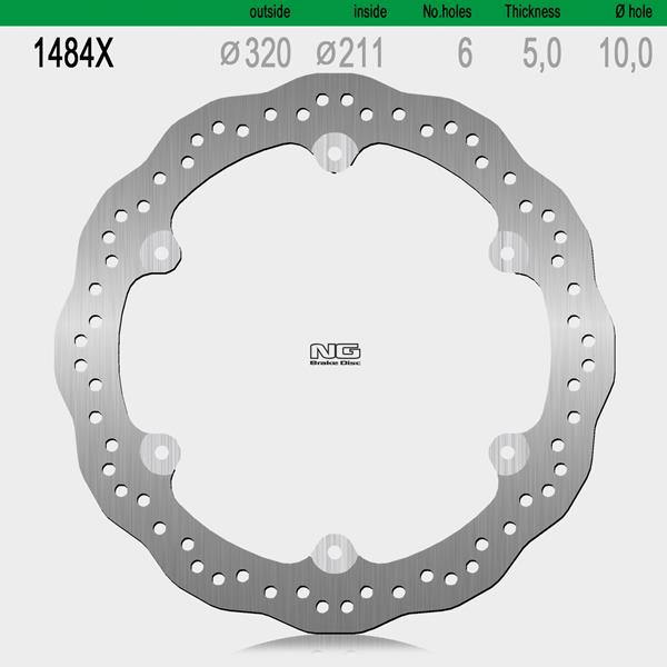 Bremsscheibe NG1484X passend für Honda