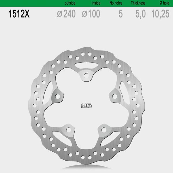 Bremsscheibe NG1512X passend für SYM
