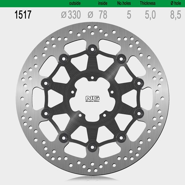 Bremsscheibe NG1517 passend für Ducati