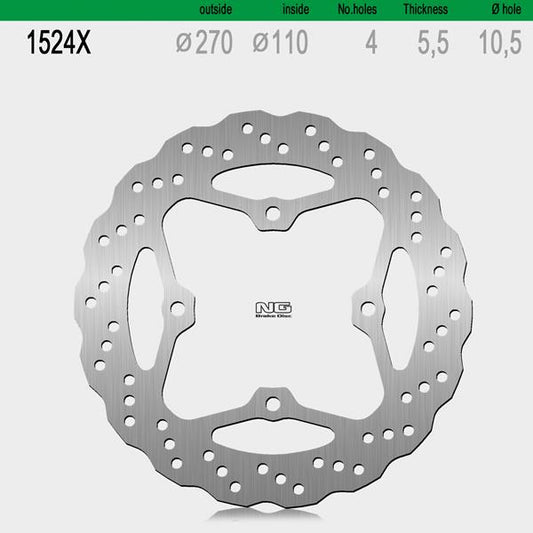 Bremsscheibe NG1524X passend für Kawasaki