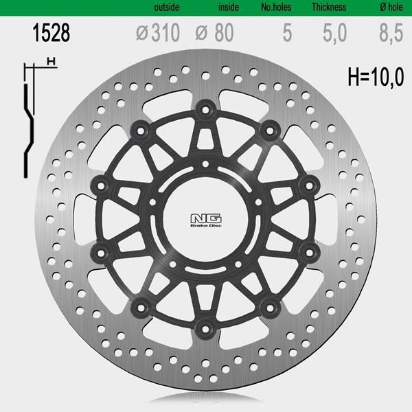 Bremsscheibe NG1528 passend für MV Agusta