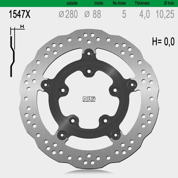 Bremsscheibe NG1547X passend für Kymco