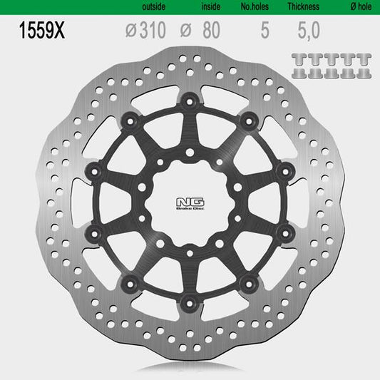 Bremsscheibe NG1559X passend für Kawasaki